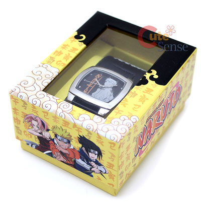 Naruto Uzumaki Wrist Watch Square Stainless/Leather  