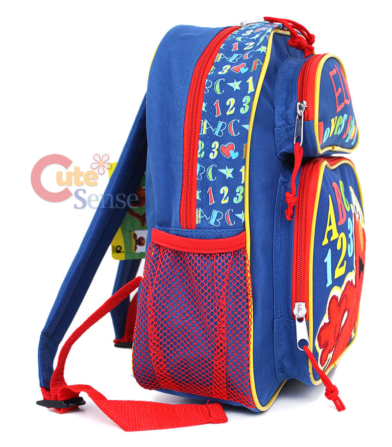 Sesame Street Elmo School Backpack BagMedium 12 ABC  