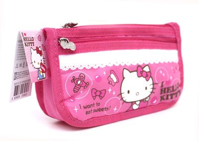 Hello Kitty Pencil Case 2 Zippered Cosmetic Bag - Pink | eBay