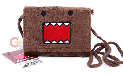 Domo Kun Plush Wallet w/Neck Strap NHK Licensed Red  