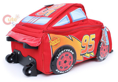 Cars Mcqueen Rolling Bag Luggage Travel Trolley Roller  