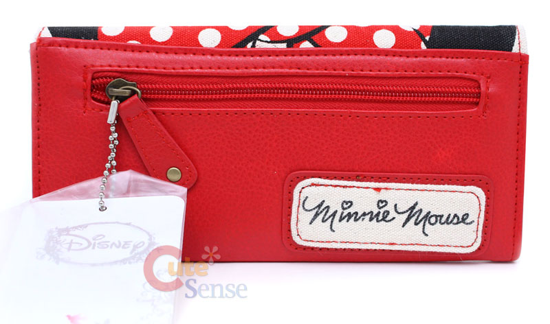 Disney Minnie Mouse Wallet w/Check Book Canva Loungefly  