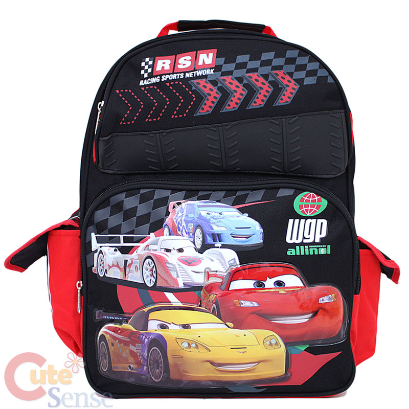 Disney Cars Mcqueen Large School Backpack Lunch Bag Set  