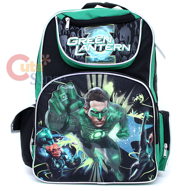 DC Comic Green Lantern School Backpack  16 Large Bag  