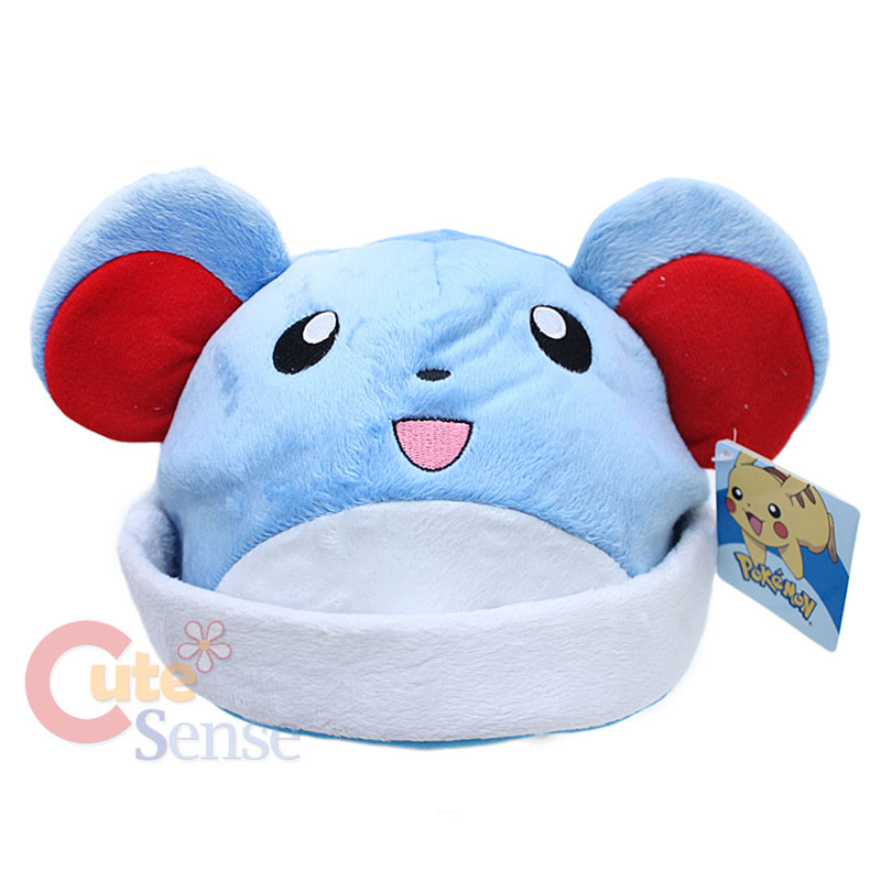 Pokemon Marill Costume Hat Cosplay Plush Beanie  