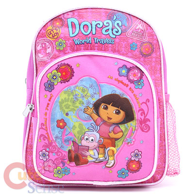 Dora The Explorer Dora & Boots School Backpack ,Toddler Bag 10in Pink