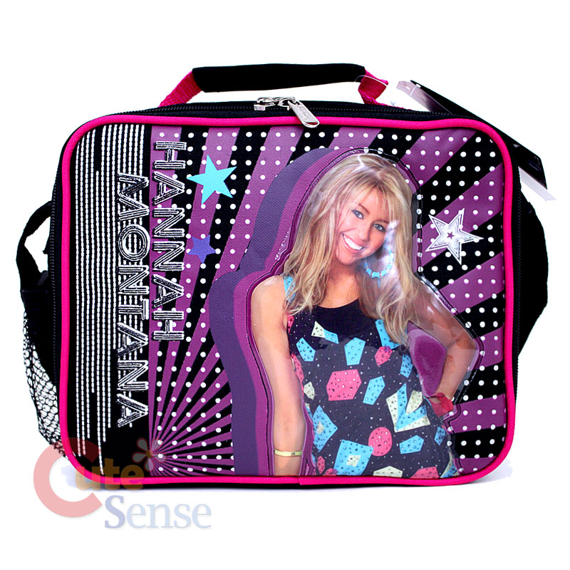 Disney Hannah Montana School Lunch Bag Insulated Snack Box -Black ...