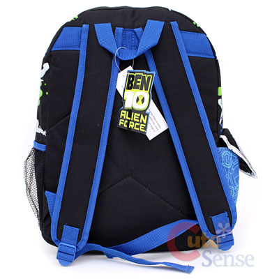 Ben 10 School Backpack Bag 16 Large w/Chill Swampfire  