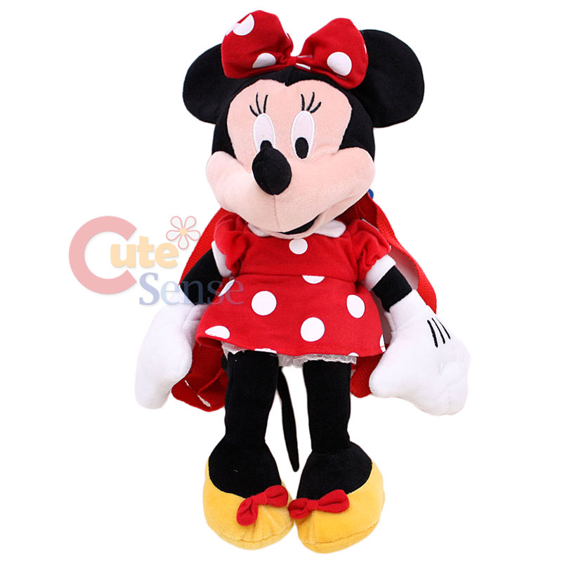 Disney Minnie Mouse Plush Dill Backpack Bag 1