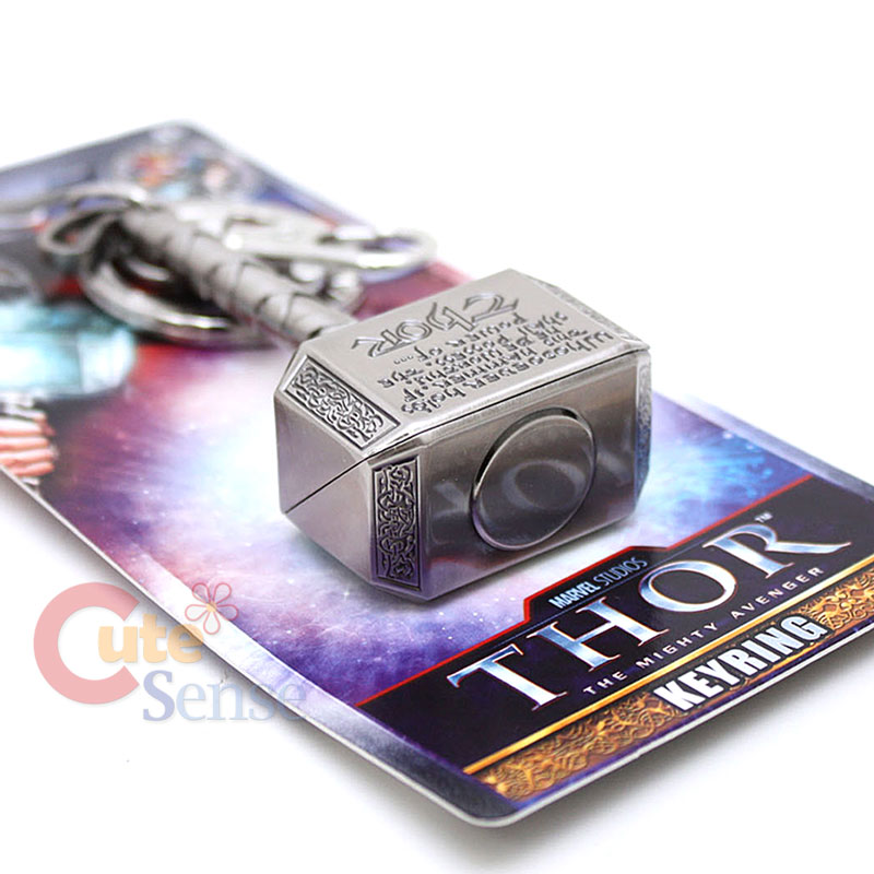   Studios Thor Hammer Key Chain  3 3D Metal Pewter DC Comics Weapon