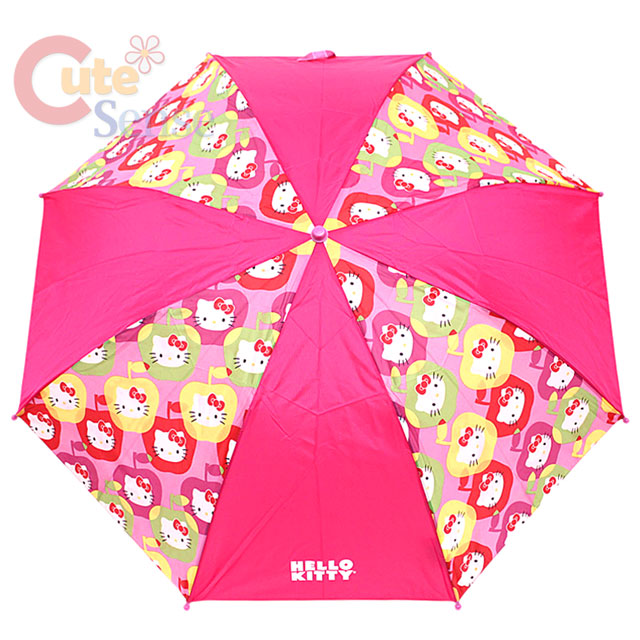   Hello Kitty Retractable Umbrella  Adult Size  Kitty Apple  