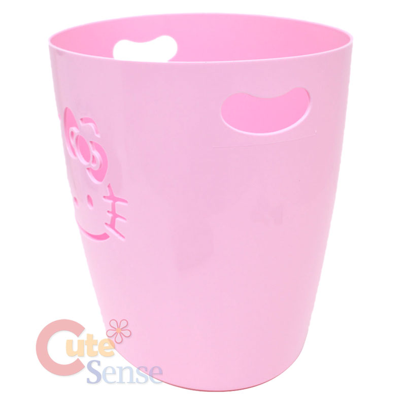 Sanrio Hello Kitty Pink Trash Bin/Can Basket  11  