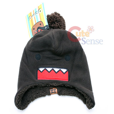 Domo Kun Plush Lapland Hat  Beanie w/ Ear Flap (Junior Boy/Girl 