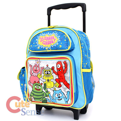 Yo Gabba Gabba Rolling Schoo Backpack 12 Medium Roller Bag Muno Plex 