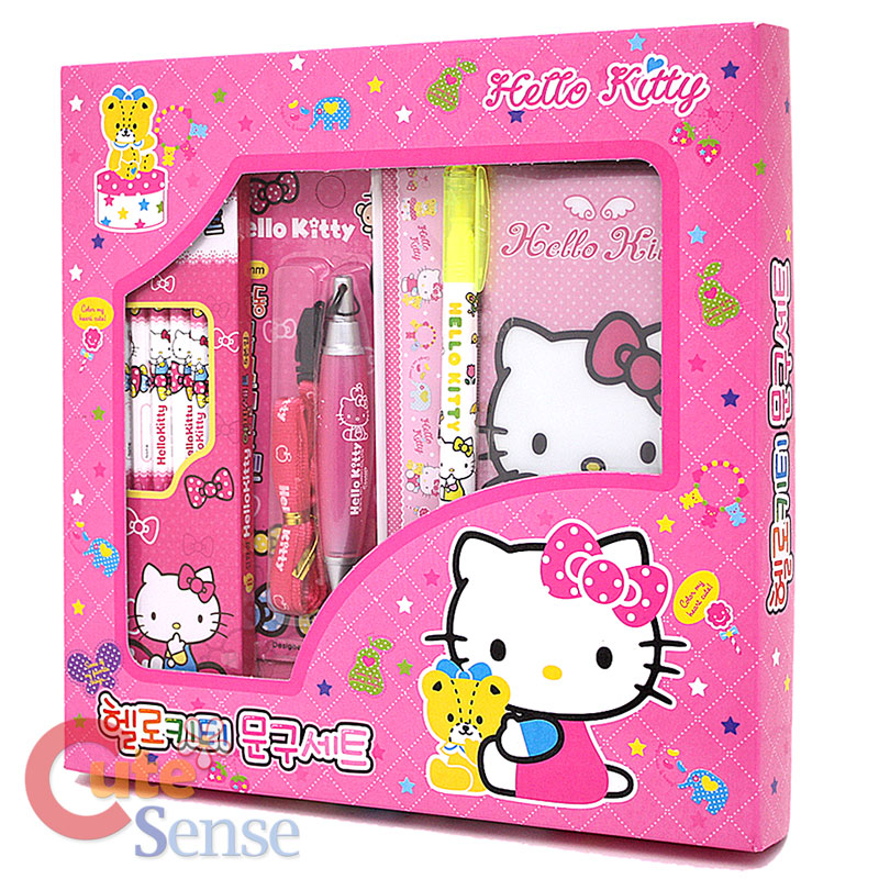 Sanrio Hello Kitty Stationary Card Wallet Gift Set 9pc Pink | eBay