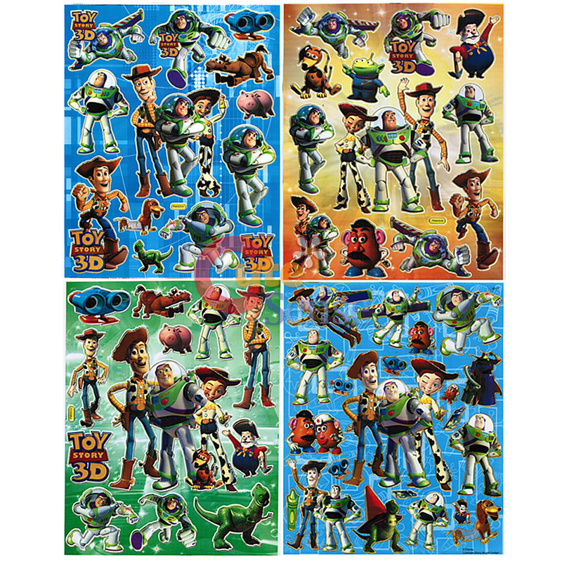 Toy Story Buzz Woody and Jessie Stickers Set 4 Sheets Pre Cut Vinyl ...