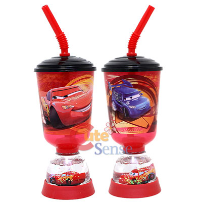 Disney Cars McQueen Drinking Bottle Set  2pc Sip n Snack Canteen / Sip