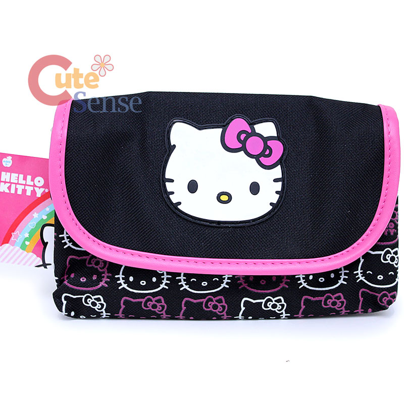 Hello Kiitty Cosmetic Pouch Make Up Bag with Mirror -Sanrio Licensed