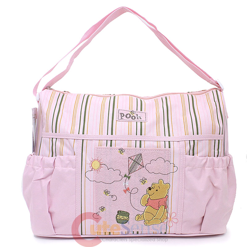 Disney Baby Winnie The Pooh Deluxe Pink Diaper Bag for Girl Comes ...