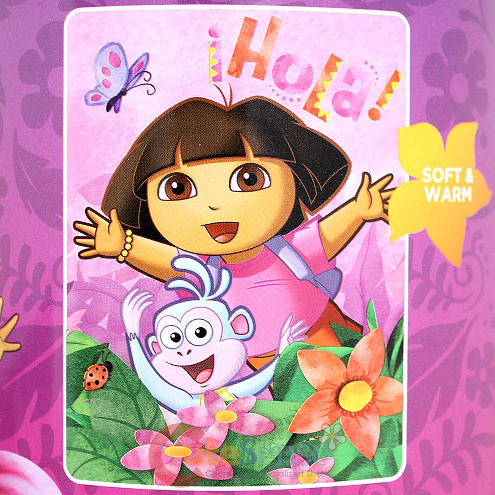 Dora The Explorer Dora and Boots Fleece Throw Blanket 46in x 60in -Hola ...