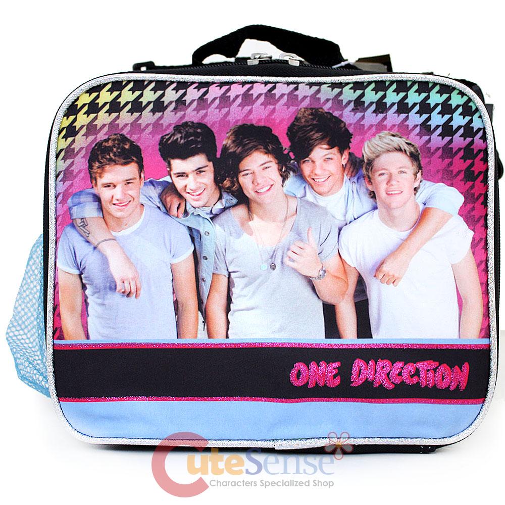 One Direction School Lunch Bag Insulated Snack Box 1D Pink Guitar | eBay