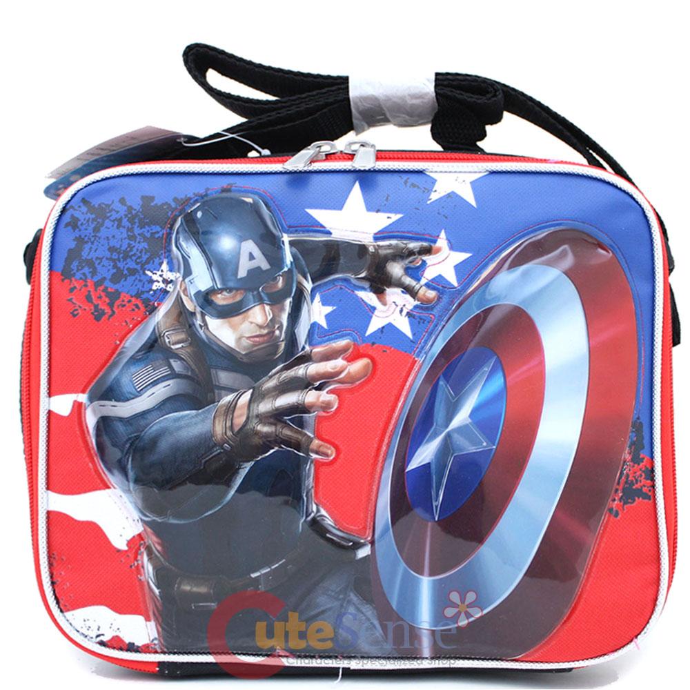 Marvel Avengers Captain America School Lunch Bag- Insulated Box -Great ...