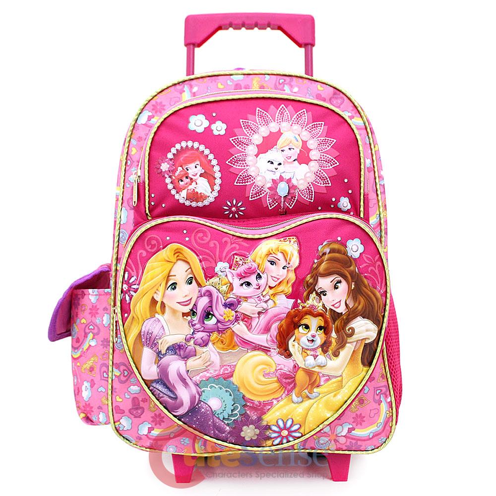 Disney Princess Palace Pets Large School Roller Backpack 16