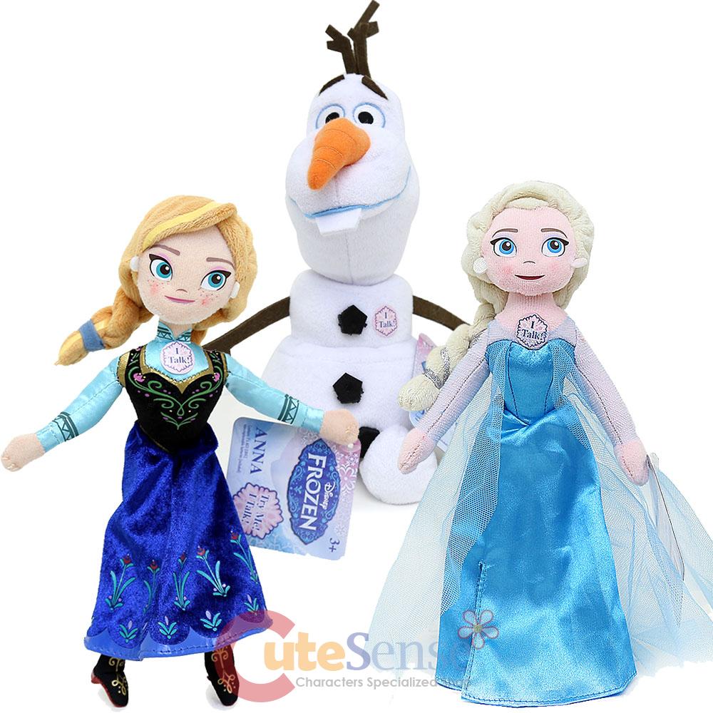 Disney Frozen Elas Anna Olaf Talking Plush Doll 3pc Set 9