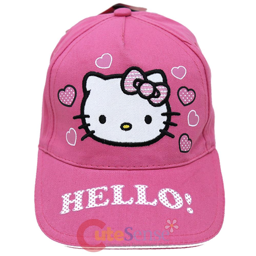 Sanrio Hello Kitty Kids Baseball Cap Girls Hat- Hello Pink | eBay