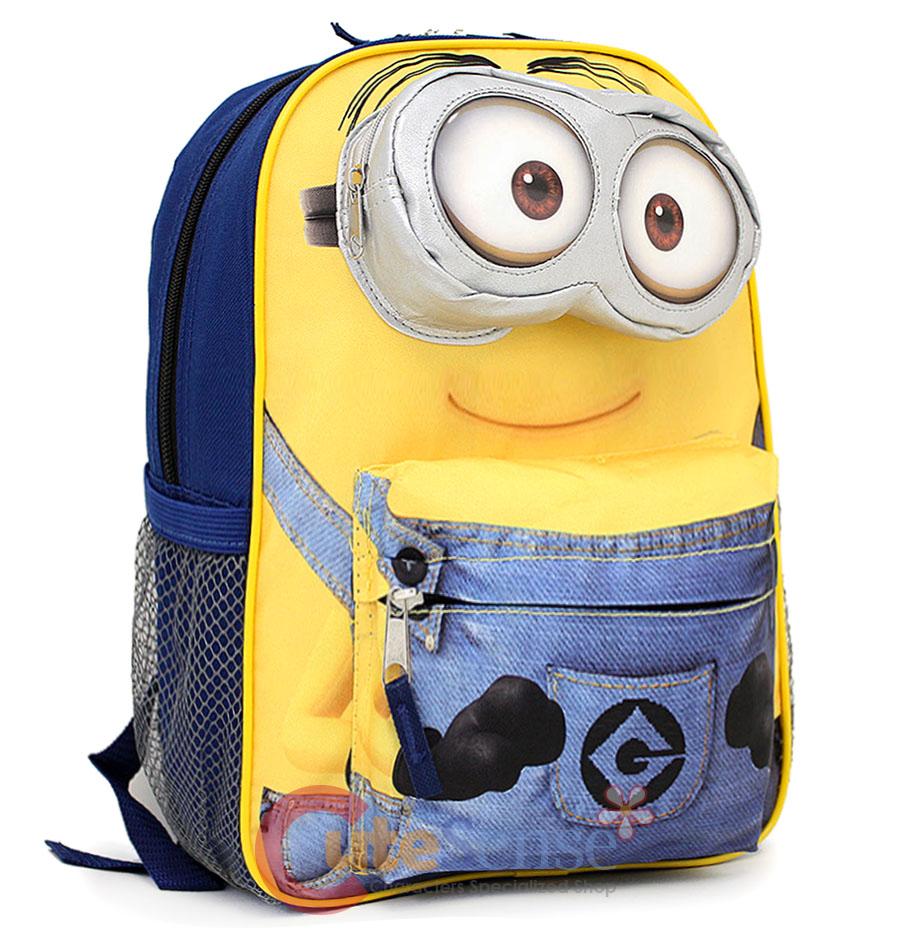 Despicable Me Large School Backpack 3D Minion Face 16