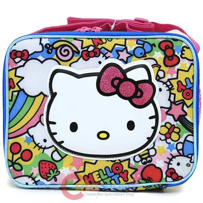 Sanrio Hello Kitty School Lunch Bag Insulated Snack Box - Rainbow Party